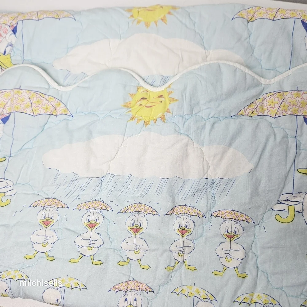 Vintage Baby Crib Blanket/duvet 1960s Print